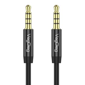 Veggieg 2 mt 3.5 mm Jack TRRS Hi-Fi Örgülü AUX Mikrofon ve Ses Kablosu
