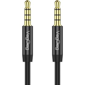 Veggieg 2 mt 3.5 mm Jack TRRS Hi-Fi Örgülü AUX Mikrofon ve Ses Kablosu