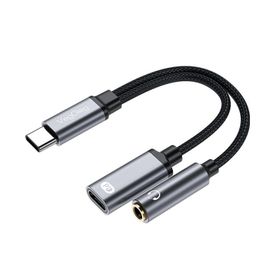 Veggieg 3.5 mm Type-C to Kulaklık ve Type-C Şarj Dönüştürücü Adaptör