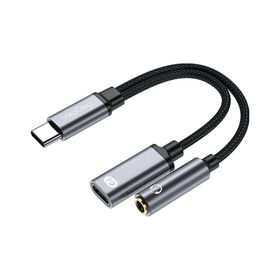 Veggieg 3.5 mm Type-C to Kulaklık ve Type-C Şarj Dönüştürücü Adaptör