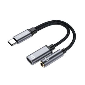 Veggieg 3.5 mm Type-C to Kulaklık ve Type-C Şarj Dönüştürücü Adaptör