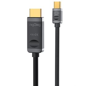 Veggieg 4K 30 Hz 3 mt Dönüştürücü Mini Displayport to HDMI Kablo