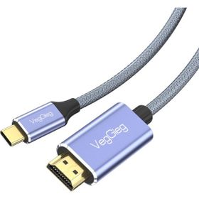 Veggieg 4K 60 Hz Type-C 3.1 to 2.0 Dönüştürücü 2 mt HDMI Kablo