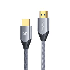 Veggieg 8K 60 Hz 4K 120 Hz 48 GBPS HDR ARC HDCP Örgülü 2.1 2 mt HDMI Kablo