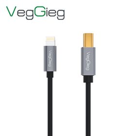 Veggieg iPhone iPad Lightning to Midi USB-B Uyumlu Müzik Enstrüman Kablosu