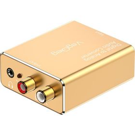 Veggieg Koaksiyel Toslink Optik Dijital to 3.5 mm RCA Analog Ses Çevirici Adaptör