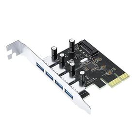 Veggieg PCI-E Express 4 Portlu Çoklayıcı Kart 3.0 USB Hub