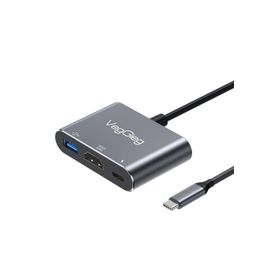 Veggieg PD100W Type-C to 4K HDMI Type-C USB-A 3.0 Hub Dönüştürücü Adaptör