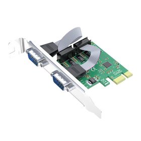 Veggieg RS-232 Seri Com Port DB9 PCI Express to 2 Port 9 Pin Genişletme Kartı Adaptörü