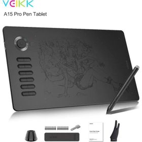 Veikk A15 PRO 5080LPI Siyah Levels Zoom Uyumlu Grafik Tablet ve Kalem