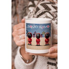 Vektörel Çizim Squid Game Logo Baskılı Kupa