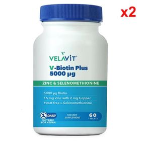 Velavit V-Biotin Plus 5000 mcg 2x60 Tablet