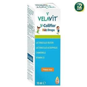 Velavit V-ColiFlor Kids Drops 2x10 ml Damla