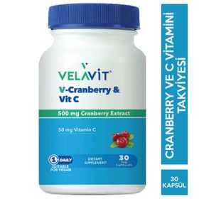 Velavit V-Cranberry Vitamin C 30 Kapsül