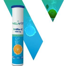 Velavit V-Effer C 1000 mg Portakal Aromalı 20 Efervesan Tablet