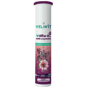 Velavit V-Effer D3 with L-Cysteine 20 Efervesan Tablet