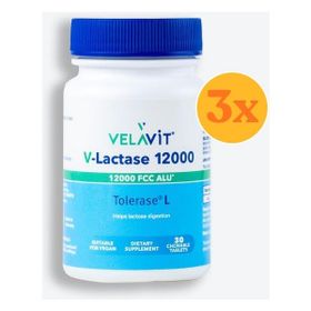 Velavit V-Lactase 12000 FCC 3x30 Çiğnenebilir Tablet