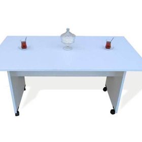 Vena 120x70x60 cm Beyaz Tekerlekli Sehpa