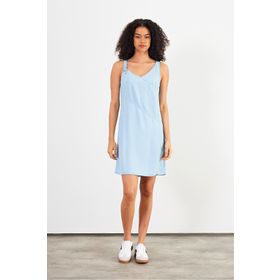 Vena 6Y236724SB Angelica Sky Blue V Yaka Regular Fit Elbise