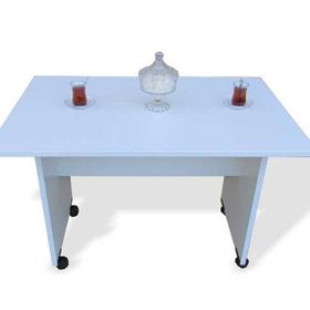 Vena 90x60x60 cm Beyaz Tekerlekli Sehpa