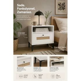 Venatto Trio Beyaz Komodin