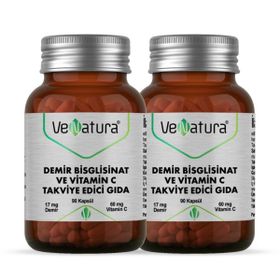 Venatura Demir Bisgilisinat Vitamin C 2x90 Kapsül