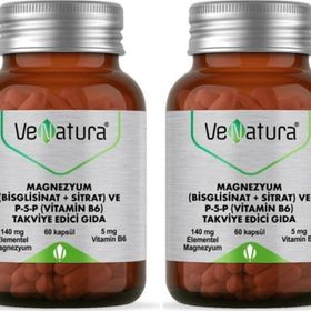 Venatura Magnezyum Bisglisinat Sitrat P5P Vitamin B6 60 Kapsül