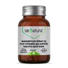Venatura Magnezyum Sitrat P-5-P Vitamin B6 90 Kapsül