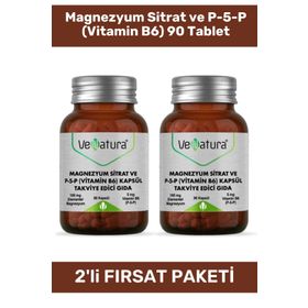Venatura Magnezyum Sitrat P5P Vitamin B6 90 Kapsül