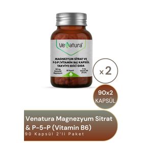 Venatura Magnezyum Sitrat P5P Vitamin B6 90 Kapsül