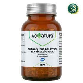 Venatura Omega-3 1600 3x30 Kapsül Balık Yağı