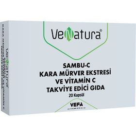 Venatura Sambu-C Kara Mürver Ekstresi Vitamin C 20 Kapsül