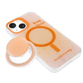 Vendas Apple iPhone 15 Magsafe Şarj Özellikli Tak Çıkar Pop Soketli Zore Tiktok Kapak Cep Telefonu Kılıfı