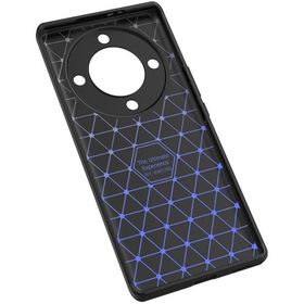 Vendas Huawei Honor X 9A Deri Desenli Niss Dikiş Tasarımlı Darbe Dirençli Silikon Cep Telefonu Kılıfı