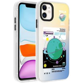 Vendas iPhone 11 Dragon Serisi Parlak Desenli Fashion Hard Silikon Cep Telefonu Kılıfı
