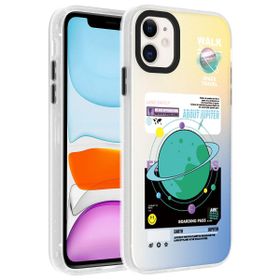 Vendas iPhone 12 Dragon Serisi Parlak Desenli Fashion Hard Silikon Cep Telefonu Kılıfı