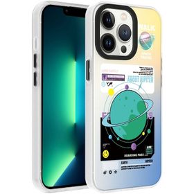 Vendas iPhone 13 Pro Max Uyumlu Dragon Serisi Parlak Desenli Fashion Hard Silikon Kılıf