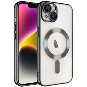 Vendas iPhone 14 Plus Demre Serisi Kamera Korumalı Magsafe Wireless Şarj Özellikli Elektroplated Cep Telefonu Kılıfı