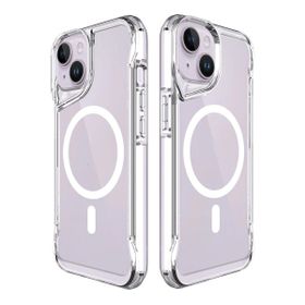 Vendas iPhone 14 Plus Door Serisi Magsafe Destekli Darbe Direçli Elektroplated Şeffaf T-Max Cep Telefonu Kılıfı