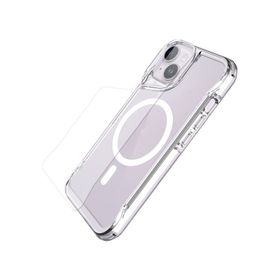 Vendas iPhone 14 Plus Door Serisi Magsafe Destekli Darbe Direçli Elektroplated Şeffaf T-Max Cep Telefonu Kılıfı