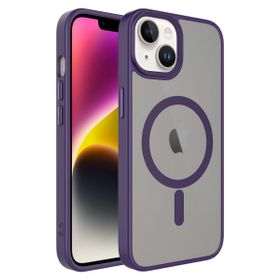 Vendas iPhone 14 Plus Flet Serisi Mat Arka Yüzey Wireless Şarj Destekli Magsafe Cep Telefonu Kılıfı