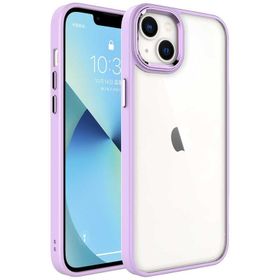 Vendas iPhone 14 Plus Uyumlu Kupa Serisi Metal Buton ve Kamera Çerçeveli Colour Corner Elektroplated Kılıf