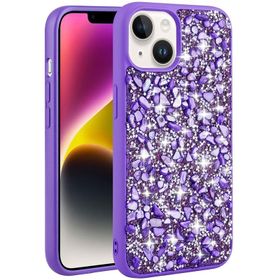 Vendas iPhone 14 Plus Uyumlu Linea Serisi Parlak Taşlı Tasarımlı Magic Fashion Kılıf