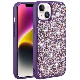 Vendas iPhone 14 Plus Uyumlu Linea Serisi Parlak Taşlı Tasarımlı Magic Fashion Kılıf
