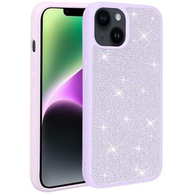Vendas iPhone 14 Plus Uyumlu Ston Serisi Parlak Taşlı Fashion Tasarımlı Silikon Kılıf