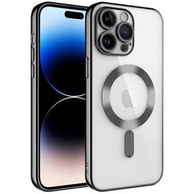 Vendas iPhone 14 Pro Demre Serisi Kamera Korumalı Magsafe Wireless Şarj Özellikli Elektroplated Cep Telefonu Kılıfı