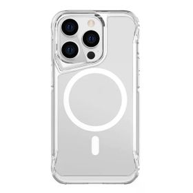 Vendas iPhone 14 Pro Door Serisi Magsafe Destekli Darbe Direçli Elektroplated Şeffaf Cep Telefonu Kılıfı