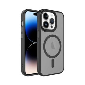 Vendas iPhone 14 Pro Flet Serisi Mat Arka Yüzey Wireless Şarj Destekli Magsafe Cep Telefonu Kılıfı