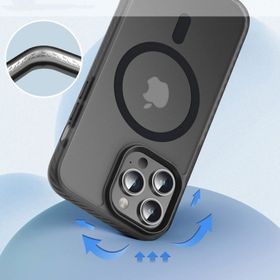 Vendas iPhone 14 Pro Max Locik Serisi Mat Arka Yüzey Wireless Şarj Özellikli Mat PC Arka Yüzeyli Cep Telefonu Kılıfı