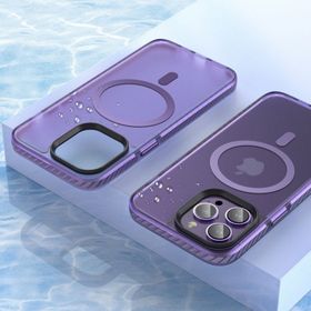 Vendas iPhone 14 Pro Max Locik Serisi Mat Arka Yüzey Wireless Şarj Özellikli Mat PC Arka Yüzeyli Cep Telefonu Kılıfı